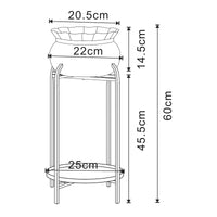 Stand Portapiante Altena 60 x 27 x 27 cm Metallo Azzurro [en.casa]