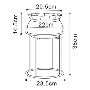 Stand Portapiante Assen 38 x 23,5 cm Metallo Nero [en.casa]