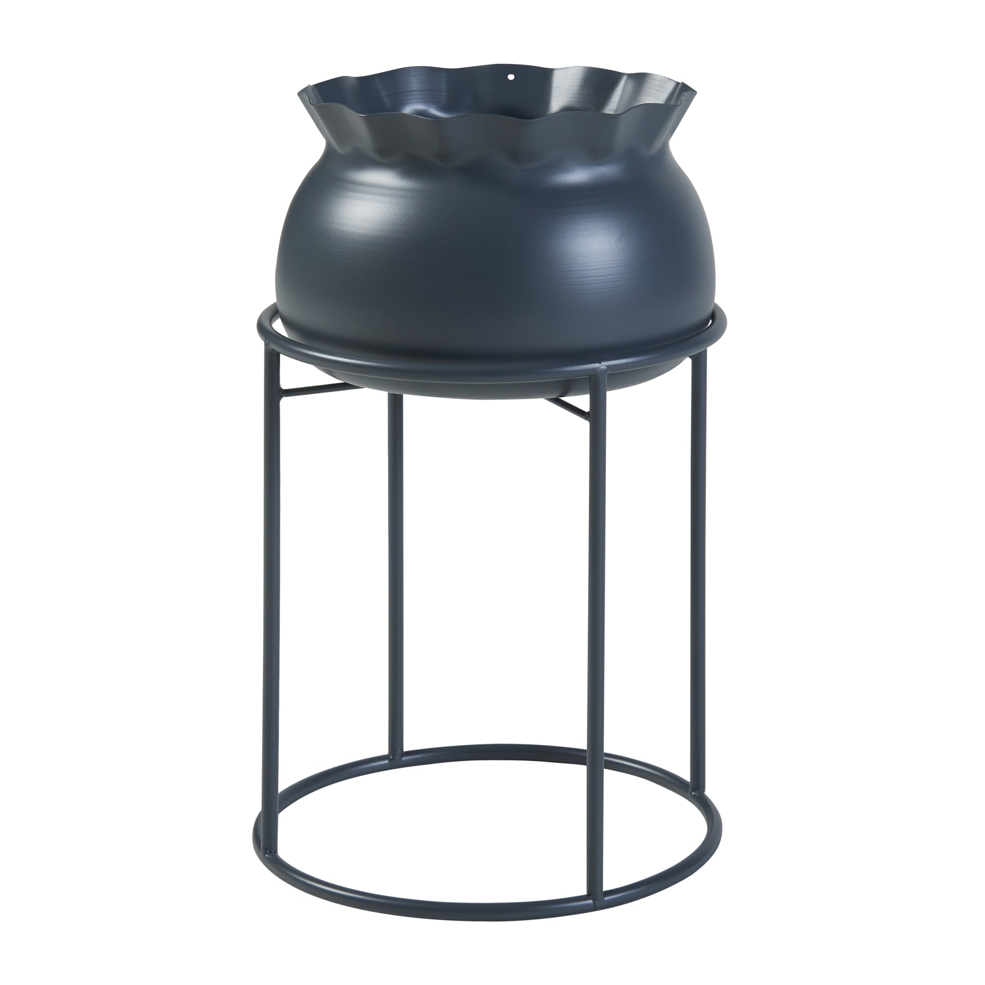 Stand Portapiante Assen 38 x 23,5 cm Metallo Nero [en.casa]