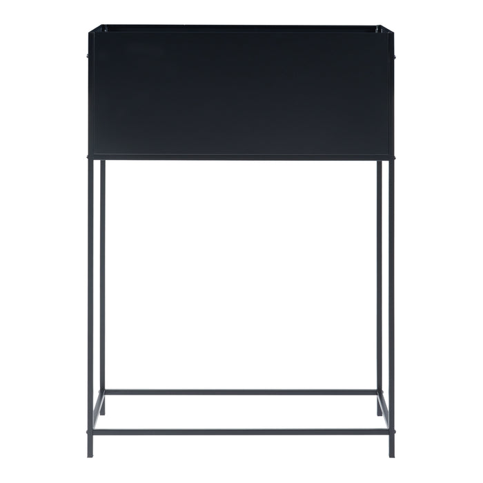 Portavasi Porsgrunn Contenitore Rettangolare Metallo Nero 100 x 70 x 30 cm [en.casa]