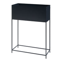 Portavasi Porsgrunn Contenitore Rettangolare Metallo Nero 100 x 70 x 30 cm [en.casa]