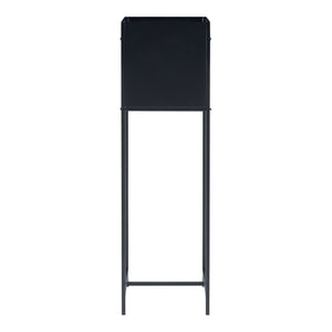 Portavasi Porsgrunn Contenitore Rettangolare Metallo Nero 100 x 30 x 30 cm [en.casa]