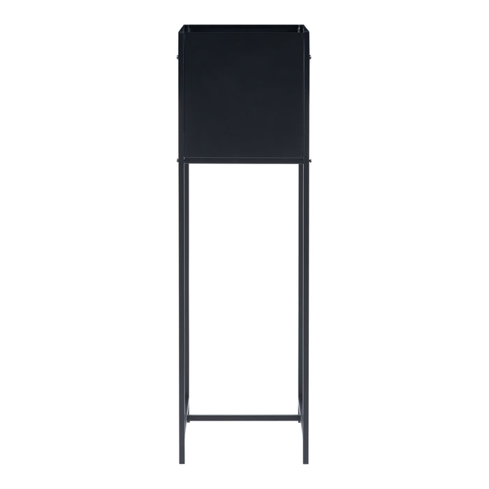 Portavasi Porsgrunn Contenitore Rettangolare Metallo Nero 100 x 30 x 30 cm [en.casa]