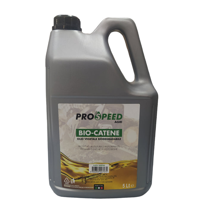 OLIO LUBRIFICANTE CATENE CATENA MOTOSEGA 5Lt VEGETALE BIODEGRADABILE PROSPEED