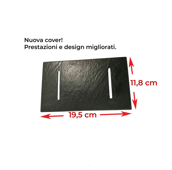 Piatto doccia ultra slim, in smc effetto pietra antracite nero h 2,6cm Sicena Plaget Antracite,70x170 cm