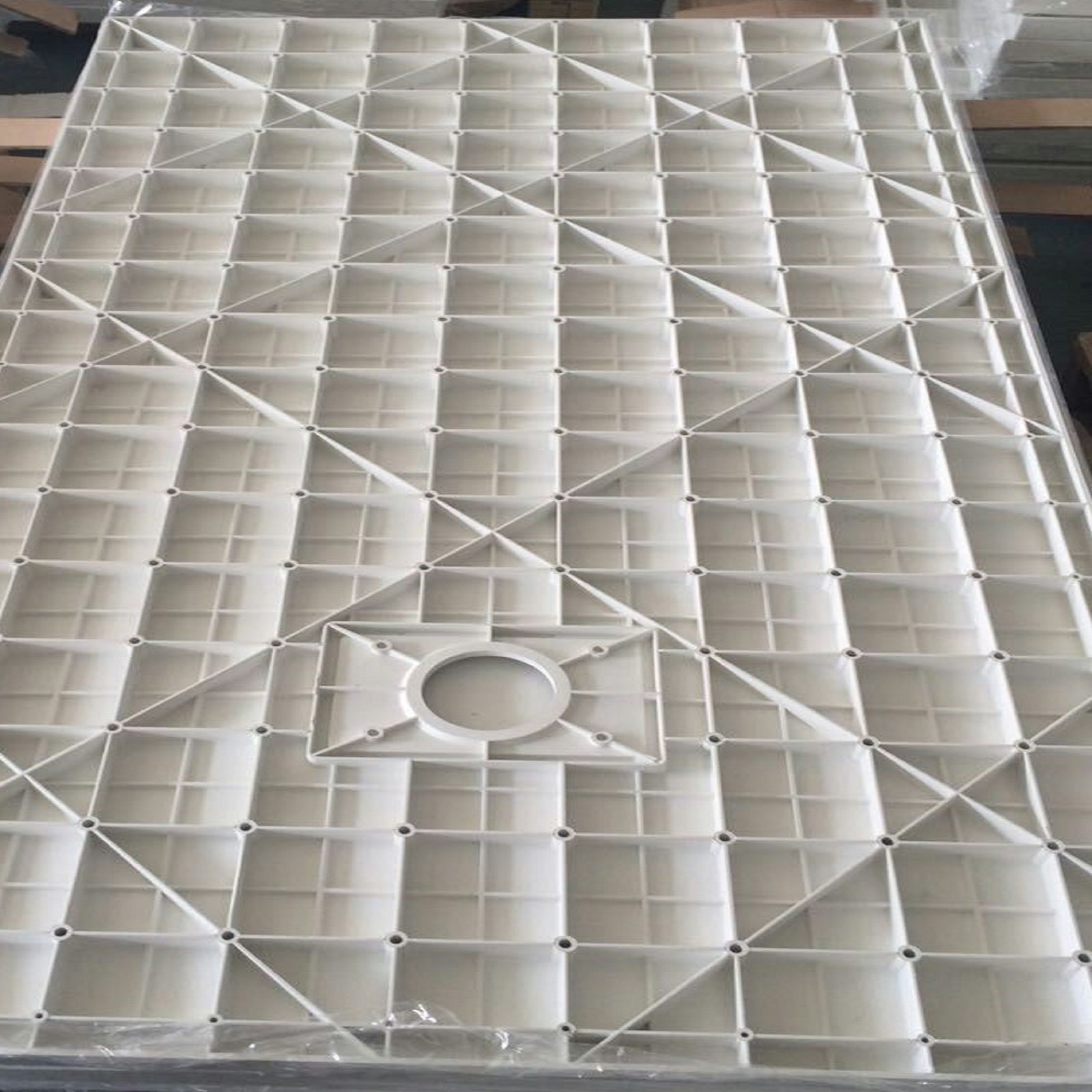 Piatto doccia ultra slim, in smc effetto pietra bianco h 2,6cm Sicena Plaget Bianco,80x140 cm