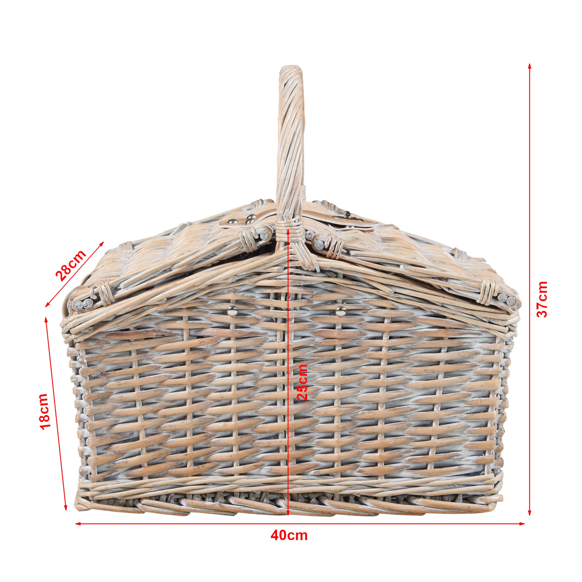 Cestino da Picnic Lumparland per 2 Persone 40 x 28 x 37 cm casa.pro