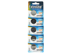 Pila Batteria A Bottone Extrastar CR2016 3V Confezione Da 5 Pile