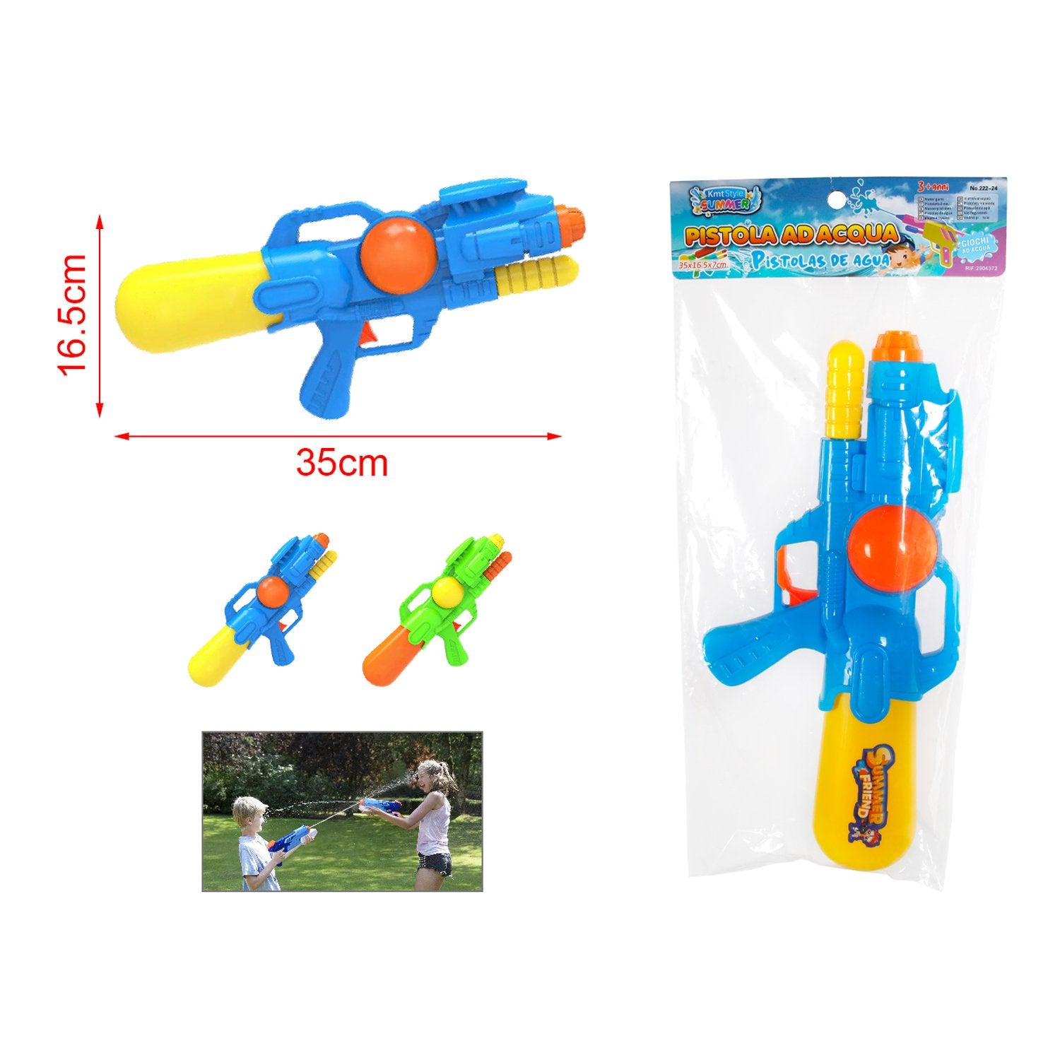 Pistola ad Acqua con Serbatoio 35cm Colori Assortiti