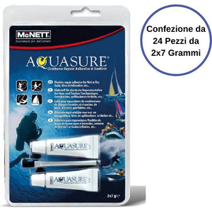 Euromeci aquasure colla sigillante uretanica elastica per gommoni, mute e manufatti in neoprene, pvc. confezione da 2...