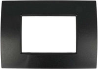 Placca 503 3M Posti Nero Lucido Slim compatibile Living Light Air SD46003-2