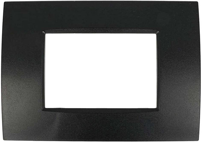 Placca 503 3M Posti Nero Lucido Slim compatibile Living Light Air SD46003-2