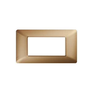 Placca 504 4 Posti Oro Satinato 4M Compatibile matix M8003 T-8