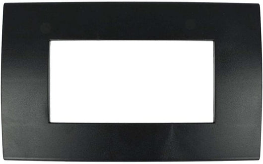 Placca 504 4M Posti Nero Lucido Slim compatibile Living Light Air SD46004-2