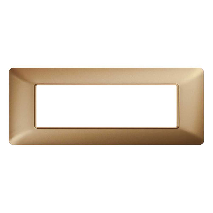 Placca 506 6 Posti Oro Satinato 4M Compatibile matix M8006 T-8