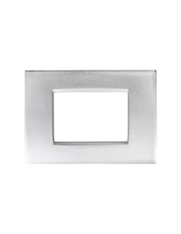 Placca Metallo 503 3M Posti Silver Compatibile Bticino Living Light Air