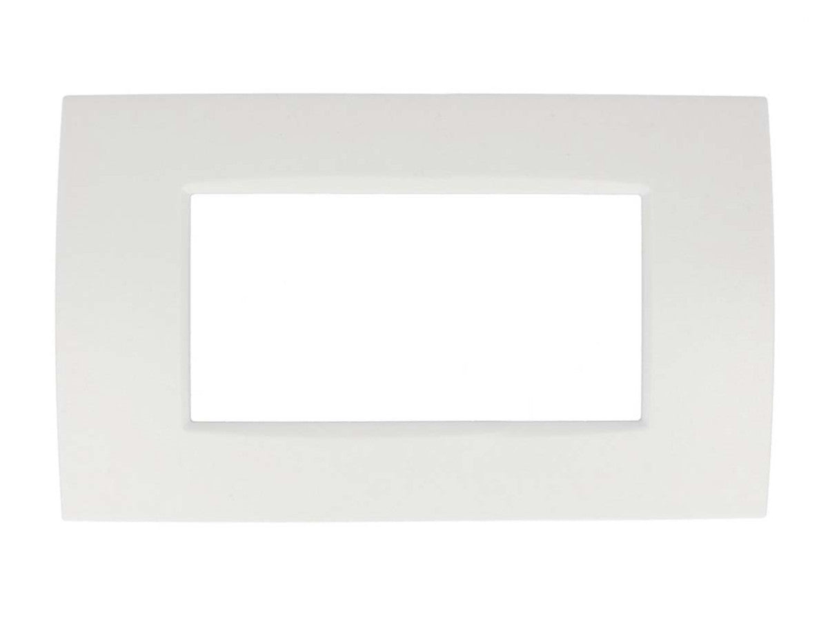 Placca Slim Sottile 504 4M Moduli Bianco Compatibile Con Bticino Living Light Air SD46004