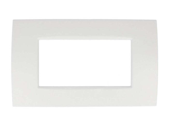 Placca Slim Sottile 504 4M Moduli Bianco Compatibile Con Bticino Living Light Air SD46004