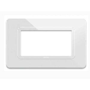 Placca tecnopolimero S44 colore bianco 4 Moduli 44PY04B