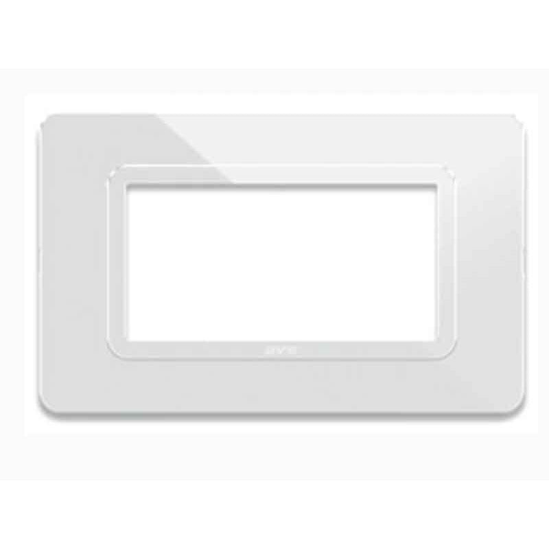 Placca tecnopolimero S44 colore bianco 4 Moduli 44PY04B