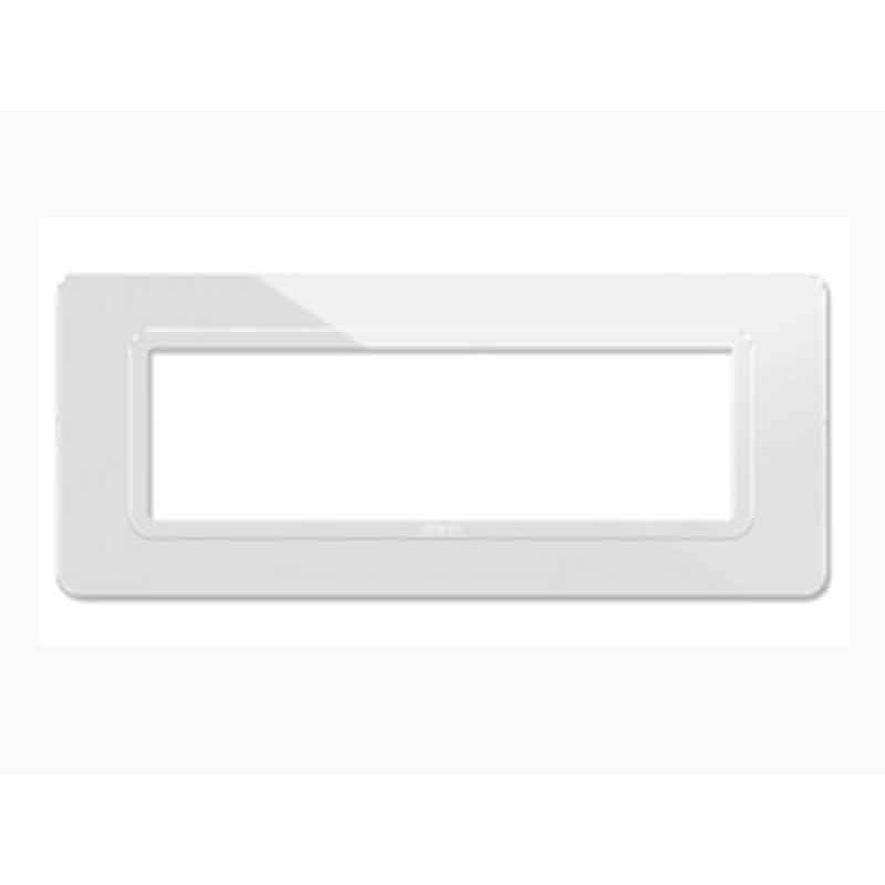 Placca tecnopolimero S44 colore bianco 7 Moduli 44PY07B