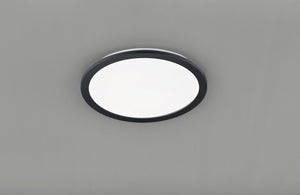 Plafoniera CAMILLA LED tonda dimmerabile ip44 D.40cm bordo nero 689214032