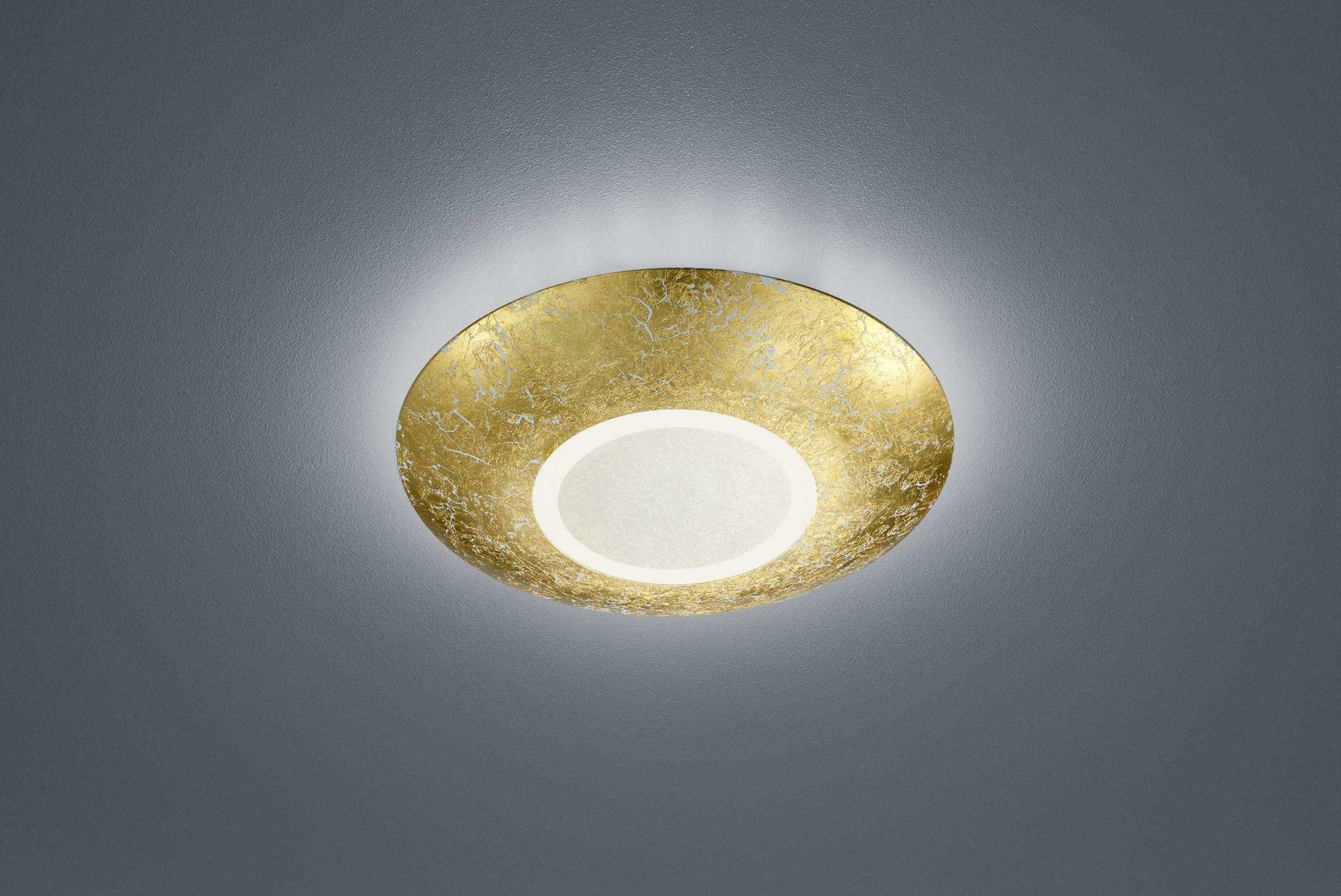 Plafoniera CHIROS rotonda led diffusore d. 32cm oro 624110279