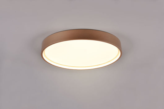 Plafoniera DOHA LED con bordo metallo caffè 641310265