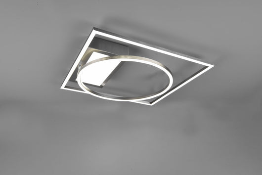 Plafoniera DOWNEY LED acciaio satinato con snodo regolabile 620510307