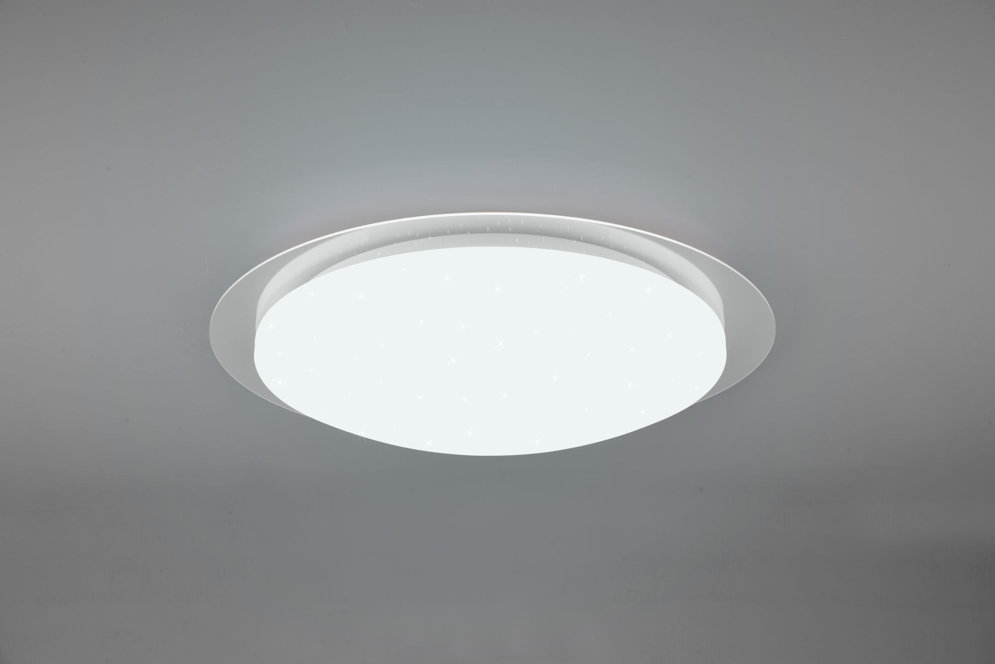 Plafoniera FRODENO LED stellata con telecomando ip44 D.48cm bordo trasparente 680214800