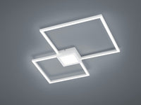 Plafoniera HYDRA LED doppio quadrato + luce centrale dimmerabile  66CMX66CM bianca 676240331