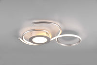 Plafoniera JIVE LED con telecomando L.50cm acciaio satinato 623410207