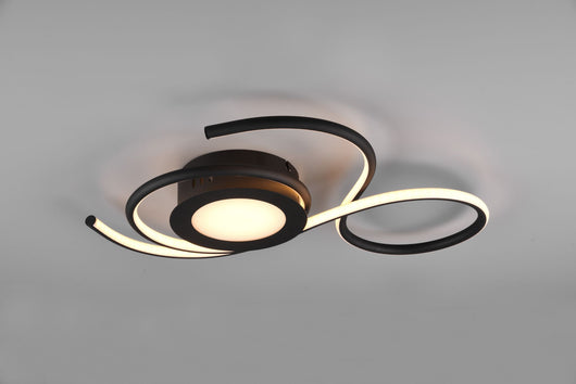 Plafoniera JIVE LED con telecomando L.50cm nera 623410232