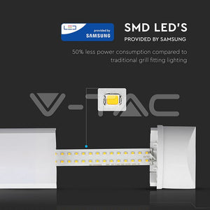 Plafoniera LED Chip Samsung Prismatica 40W 120cm 120LM/W 4000K IP20