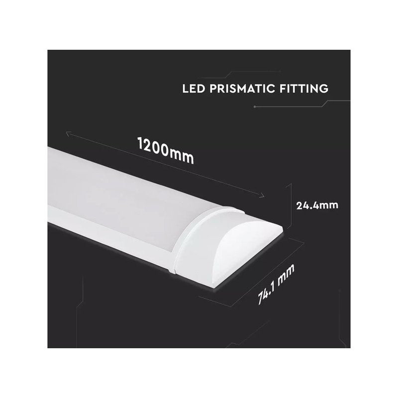 Plafoniera LED Prismatica 40W 120cm Da Soffitto 120LM/W 4000K IP20 Con Chip Samsung Garanzia 5 Anni SKU-20351