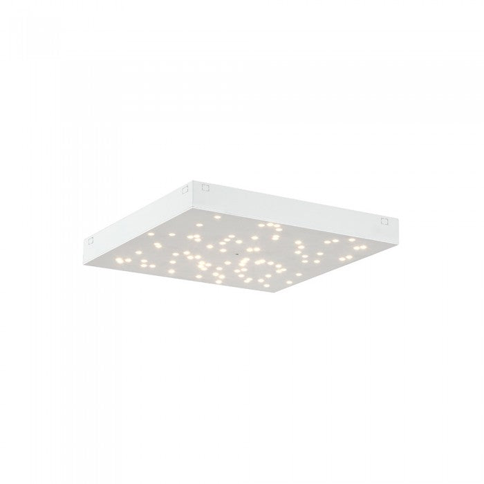 Plafoniera LED Quadrata 8W Colore Bianco Effetto Cielo Stellato e Telecomando 3 in 1 IP20 Dimmerabile