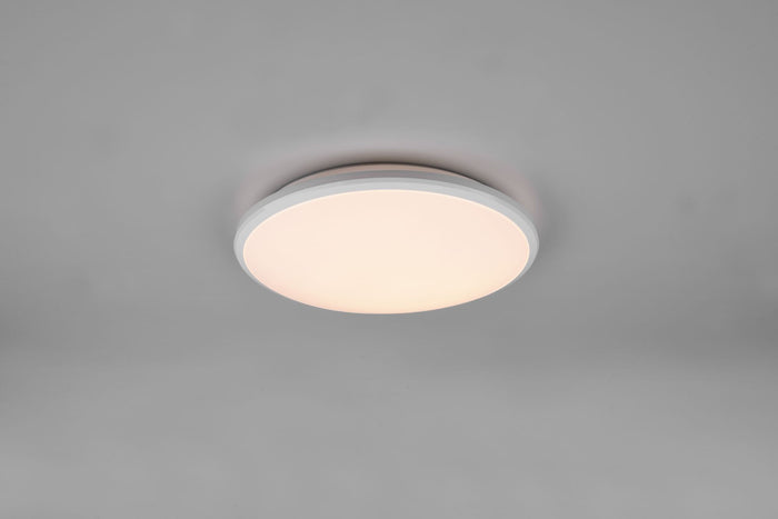 Plafoniera LIMBUS LED con dimmerazione interruttore D.35cm bordo bianco R67021131