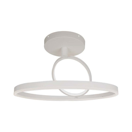 Plafoniera Lampadario LED 37W 4000lm Doppio Anelli Incrociate Colore Bianco D495mm 4000K SKU-14985