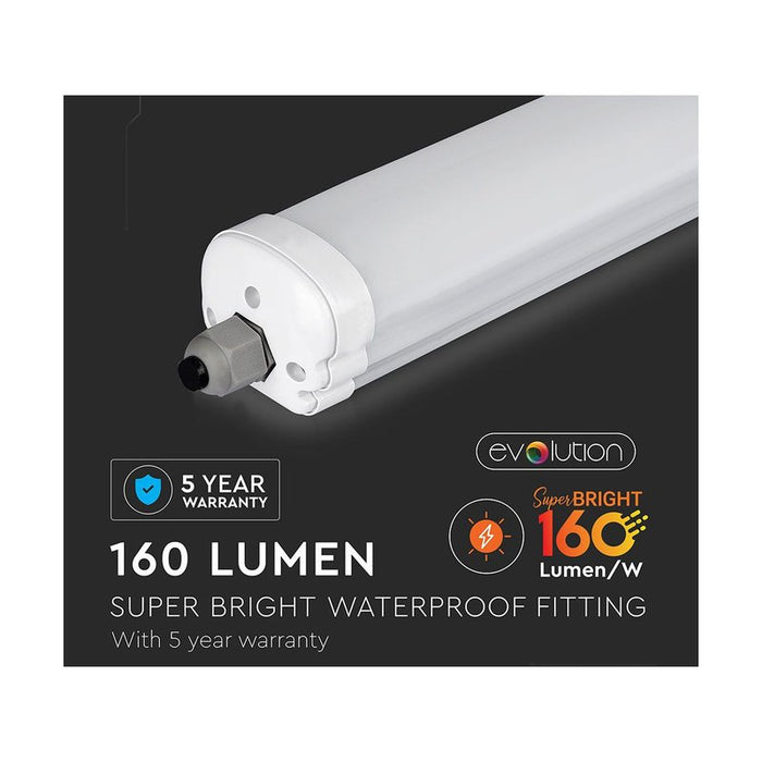 Plafoniera Led 120cm 24W 160lm/W 220V Freddo 6400K IP65 Super Luminoso Massimo Risparmio Energetico SKU-216486