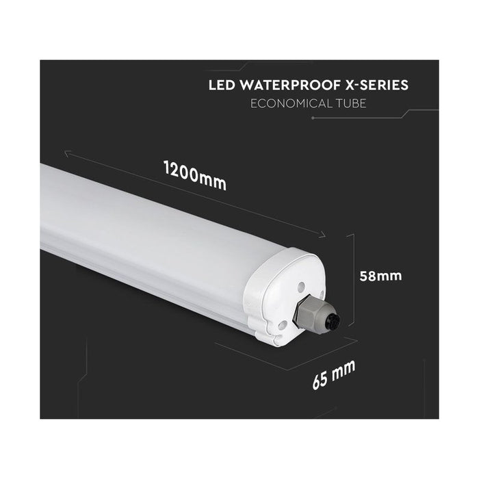 Plafoniera Led 120cm 24W 160lm/W 220V Freddo 6400K IP65 Super Luminoso Massimo Risparmio Energetico SKU-216486