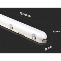 Plafoniera Led 150cm 48W Con Sistema Emergenza Freddo 6400K IP65 120LM/W 5760 lm SKU-2120220