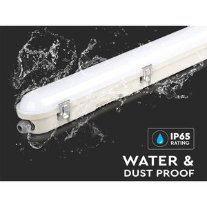 Plafoniera Led 150cm 48W Con Sistema Emergenza Freddo 6400K IP65 120LM/W 5760 lm SKU-2120220