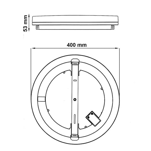 Plafoniera Led 36w CCT Rotonda Esterna 3000K-4200K-6400K