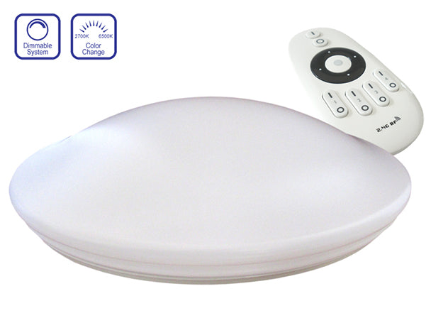 Plafoniera Led Da Soffitto CCT 40W Dimmerabile Bicolore Cambia Colorazione Bianco Caldo e Freddo Con Telecomando 490mm