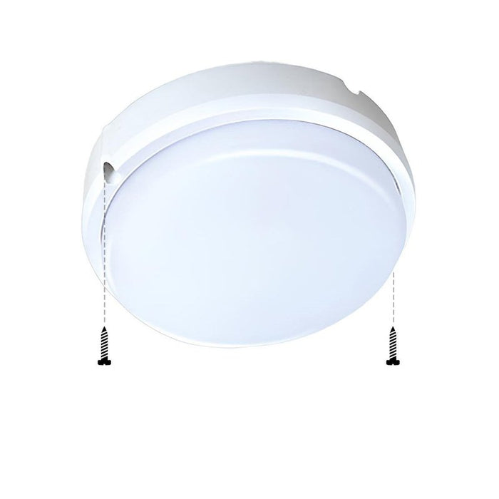 Plafoniera Led Lampada Da Parete Soffitto IP54 Rotondo 12W 1155LM 6500K Bulkhead Per Condominio D150X47mm