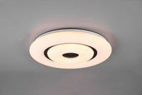 Plafoniera RANA LED diffusore effetto cielo stellato con telecomando D.50cm bordi neri R65081900