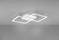 Plafoniera VENIDA LED doppio quadrato con luce centrale e regolazione intensità L.58cm bianco R62793431