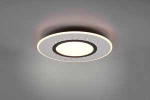 Plafoniera VERUS LED microfori tonda e telecomando D.50cm acciaio 626910307