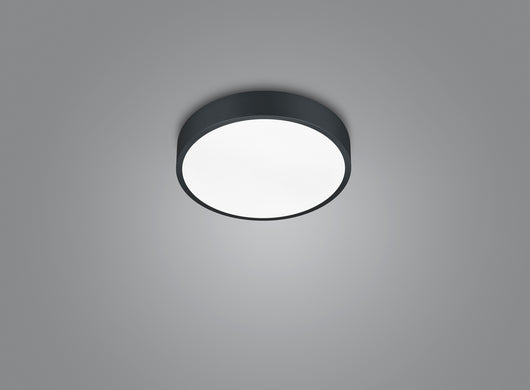 Plafoniera WACO LED dimmerabile D.30cm metallo nero 627413032