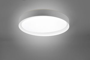 Plafoniera ZETA LED diffusore bianco con bordo grigio R62712411